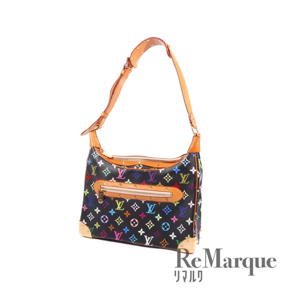 Louis Vuitton Handbags - LOUIS VUITTON Monogram Multicolor Boulogne Noir Black Bag Hobo Leather